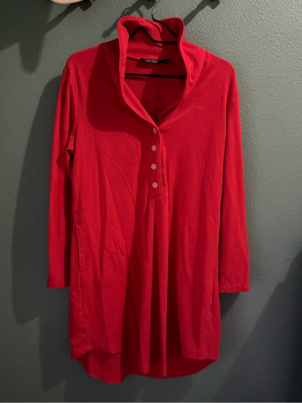 Lauren Ralph Lauren Bright Red Nightgown dress